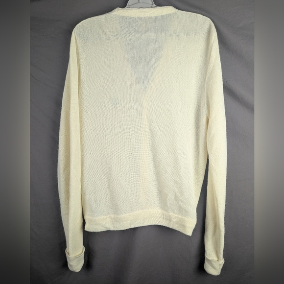 Pioneer Seed Company Vintage Cardigan Medium Excellent Condition Cream/Green - Picture 3 of 13
